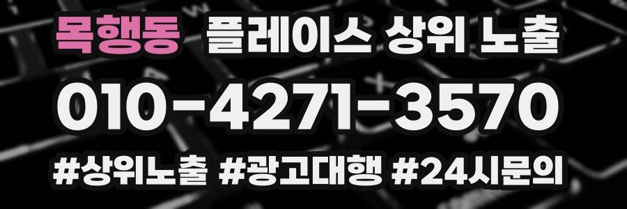 목행동 플레이스 상위 노출