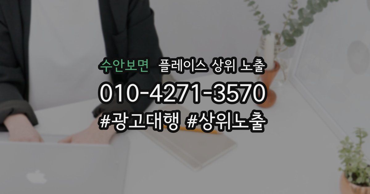 수안보면 플레이스 상위 노출