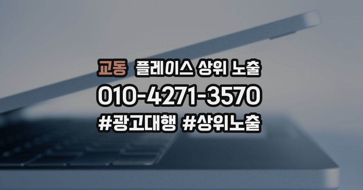 교동 플레이스 상위 노출