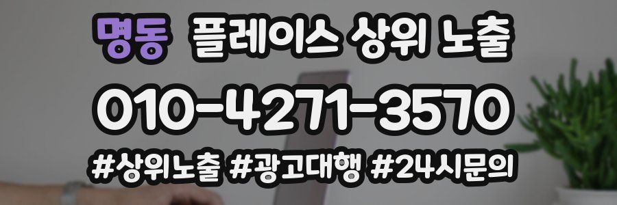 명동 플레이스 상위 노출