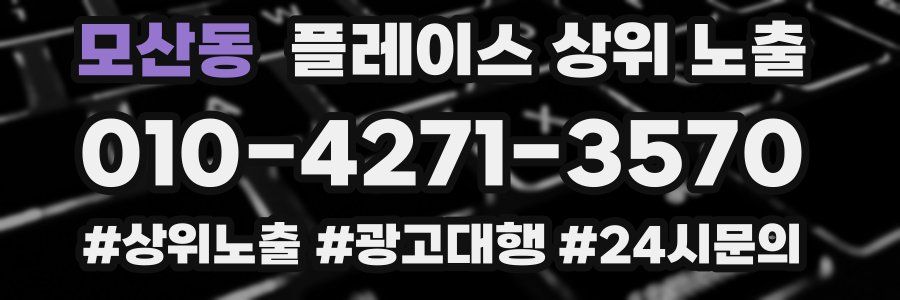 모산동 플레이스 상위 노출