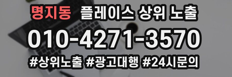 명지동 플레이스 상위 노출