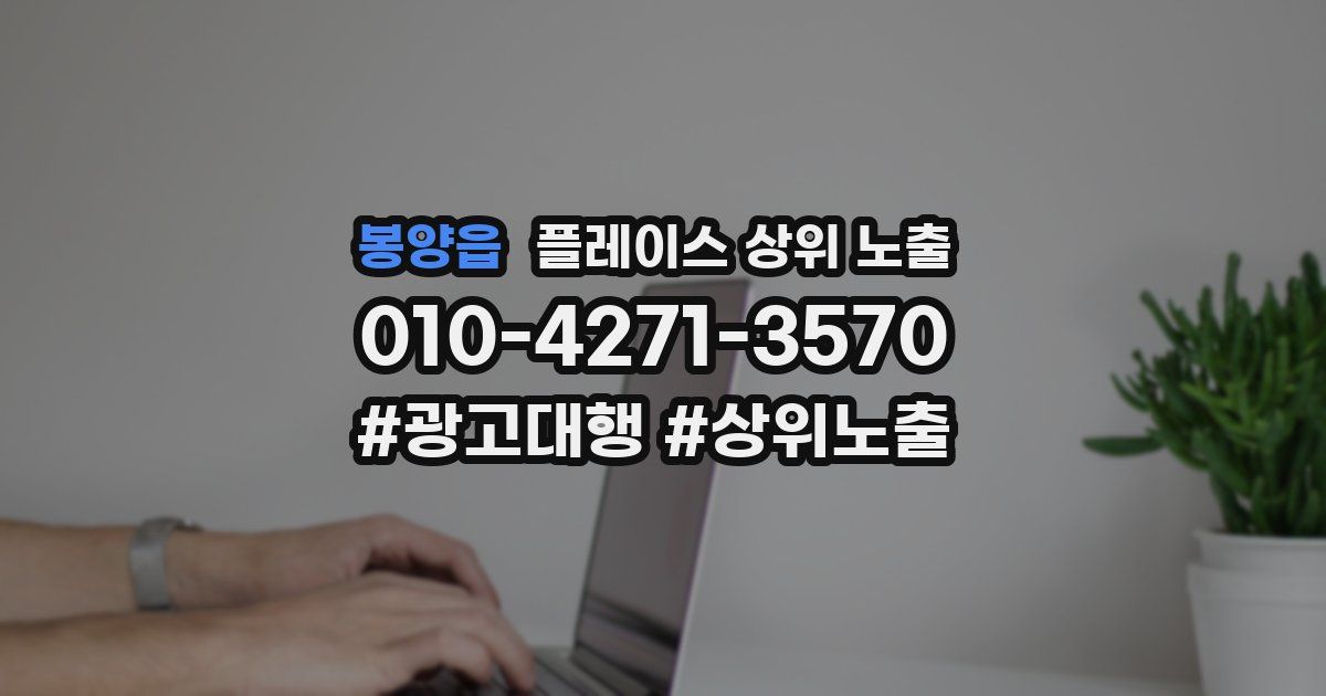 봉양읍 플레이스 상위 노출