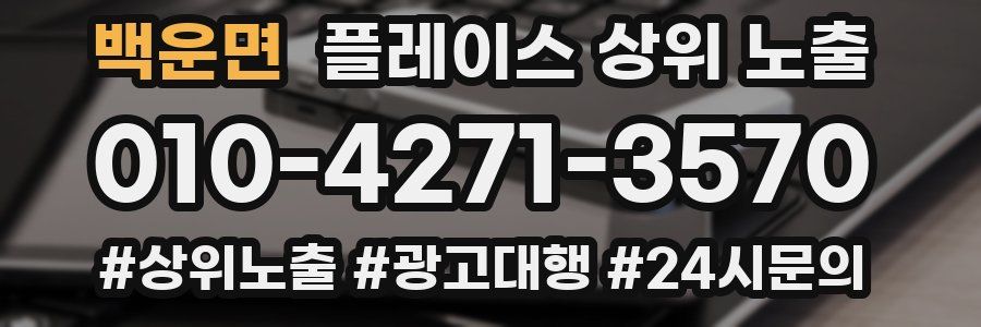 백운면 플레이스 상위 노출