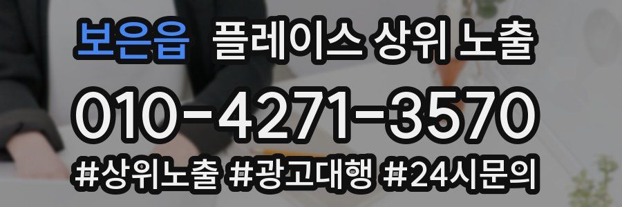 보은읍 플레이스 상위 노출