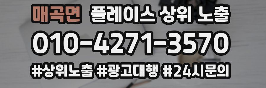 매곡면 플레이스 상위 노출