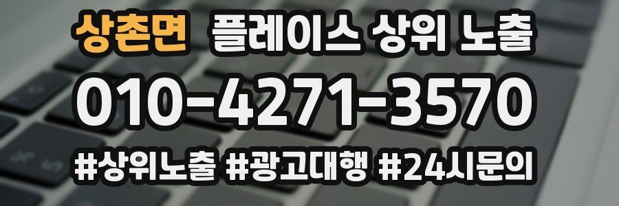 상촌면 플레이스 상위 노출