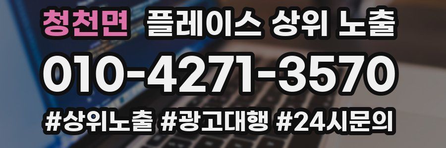청천면 플레이스 상위 노출