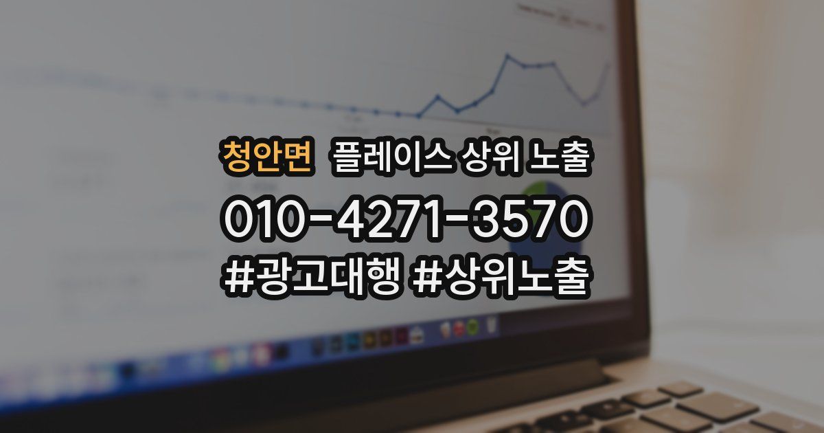 청안면 플레이스 상위 노출