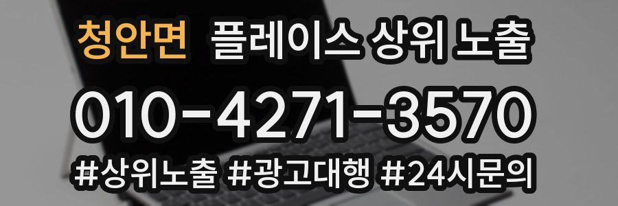 청안면 플레이스 상위 노출