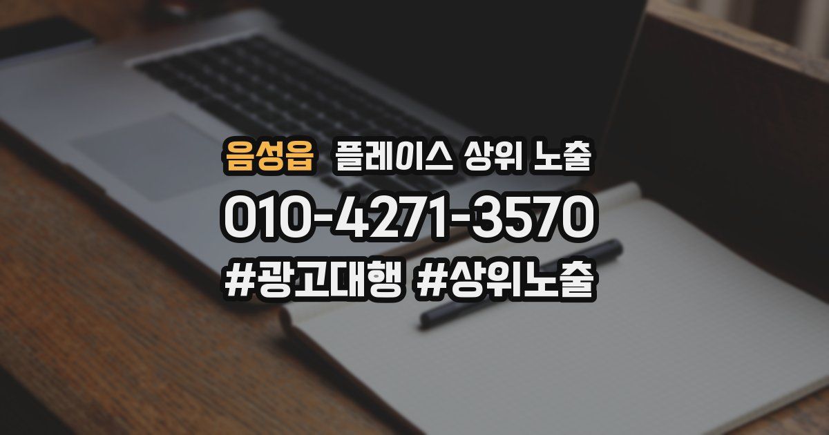 음성읍 플레이스 상위 노출