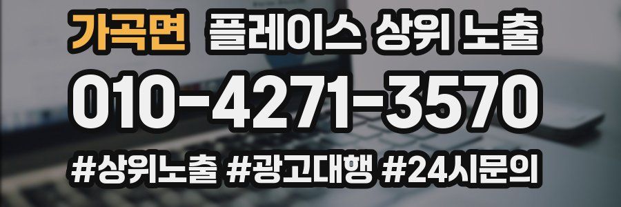 가곡면 플레이스 상위 노출