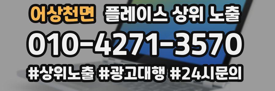 어상천면 플레이스 상위 노출