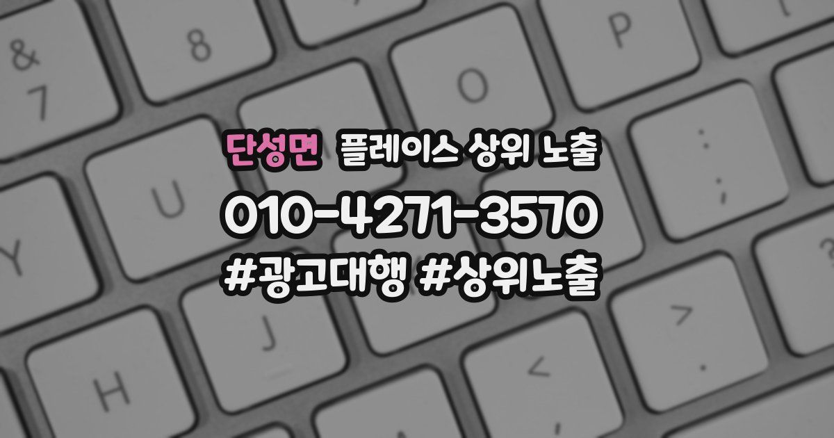단성면 플레이스 상위 노출