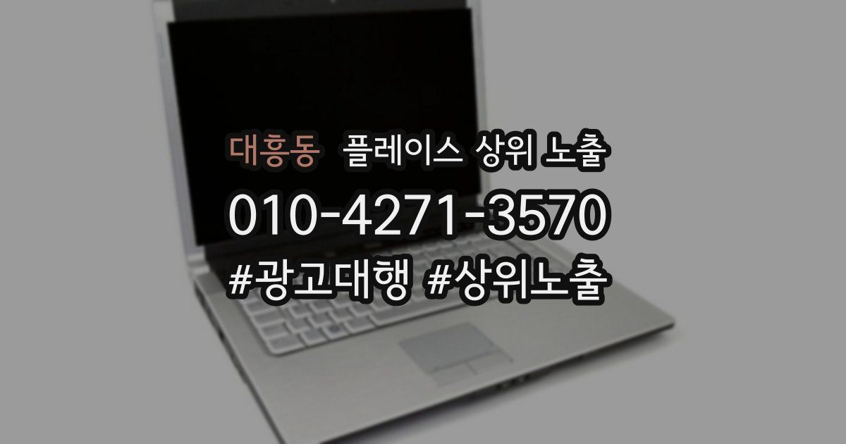 대흥동 플레이스 상위 노출