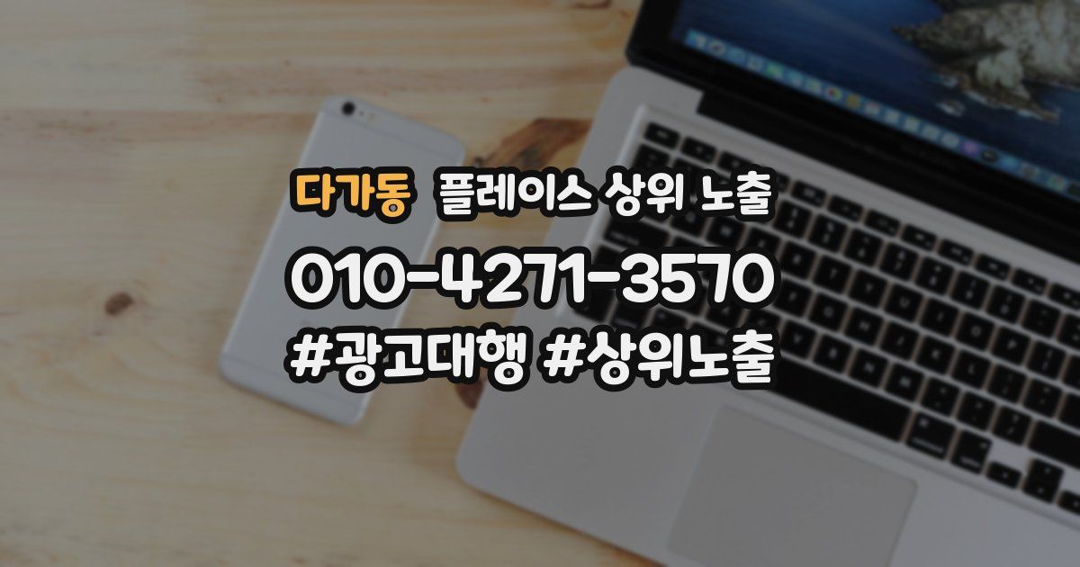 다가동 플레이스 상위 노출