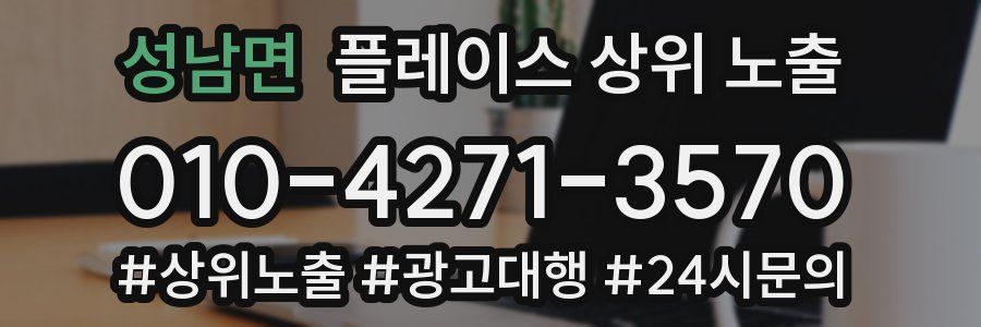성남면 플레이스 상위 노출