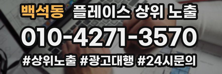 백석동 플레이스 상위 노출
