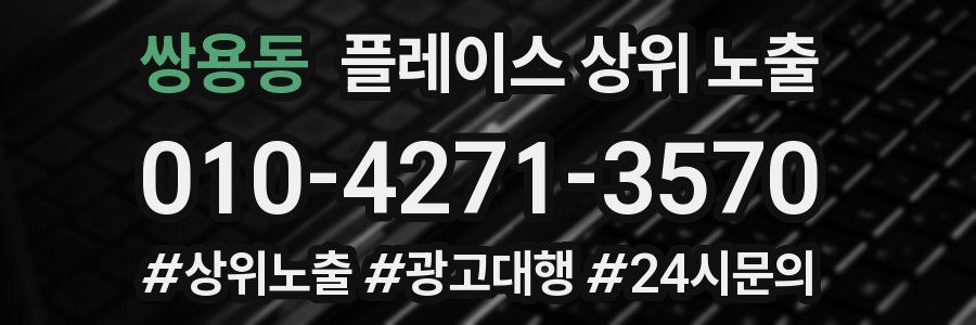 쌍용동 플레이스 상위 노출