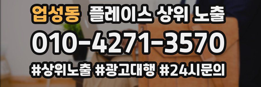 업성동 플레이스 상위 노출