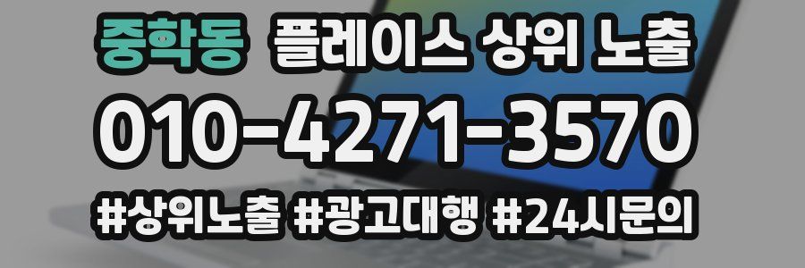 중학동 플레이스 상위 노출