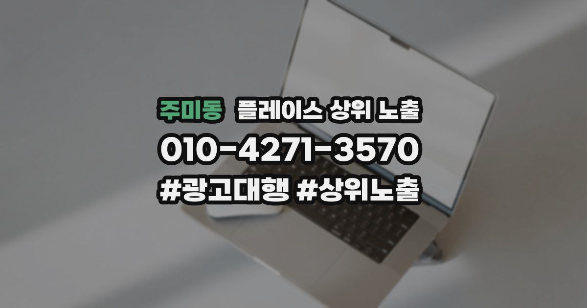 주미동 플레이스 상위 노출