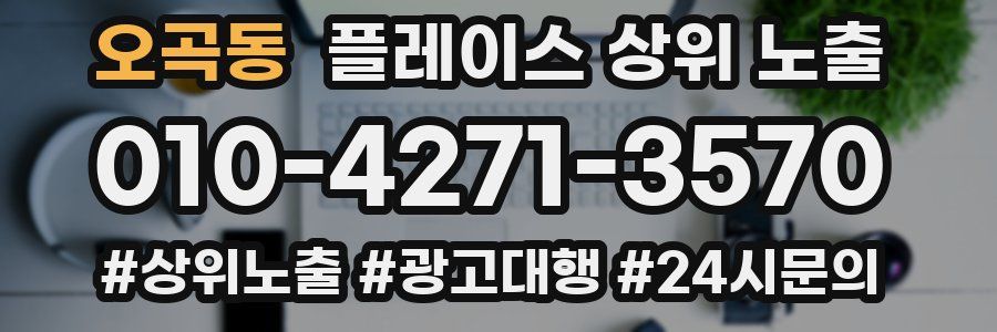 오곡동 플레이스 상위 노출