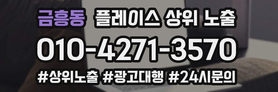 금흥동 플레이스 상위 노출