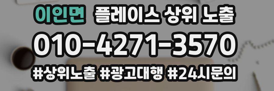 이인면 플레이스 상위 노출