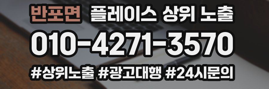 반포면 플레이스 상위 노출