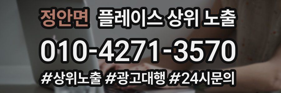 정안면 플레이스 상위 노출