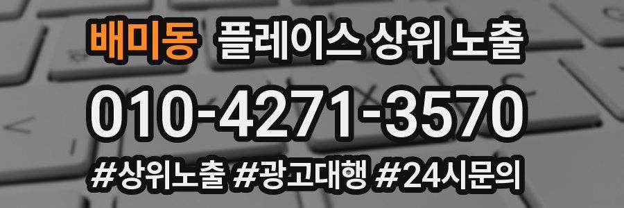 배미동 플레이스 상위 노출