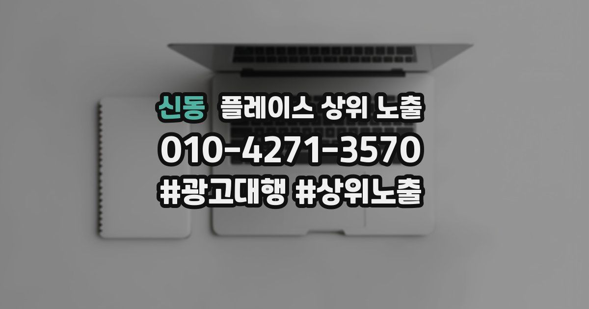 신동 플레이스 상위 노출
