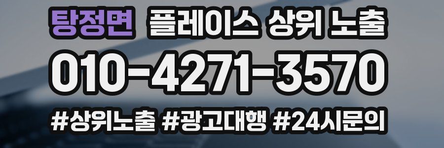 탕정면 플레이스 상위 노출