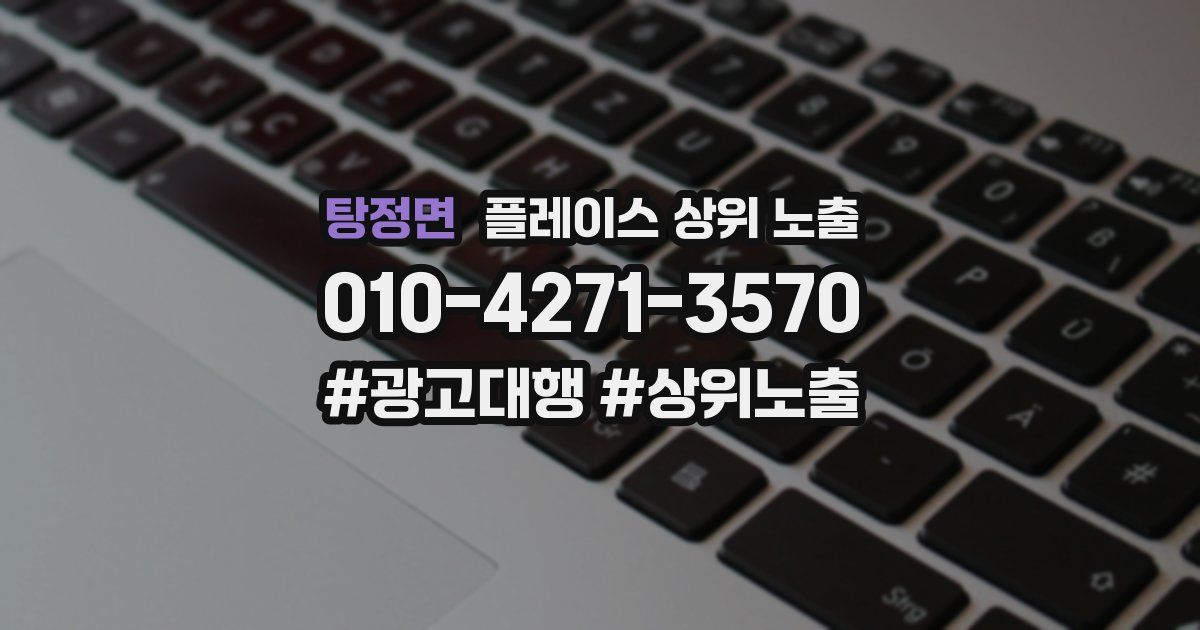 탕정면 플레이스 상위 노출