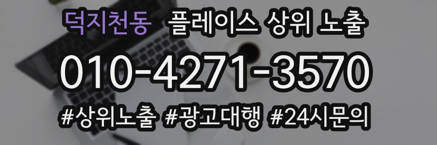 덕지천동 플레이스 상위 노출