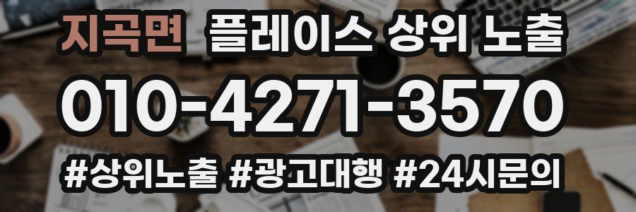 지곡면 플레이스 상위 노출