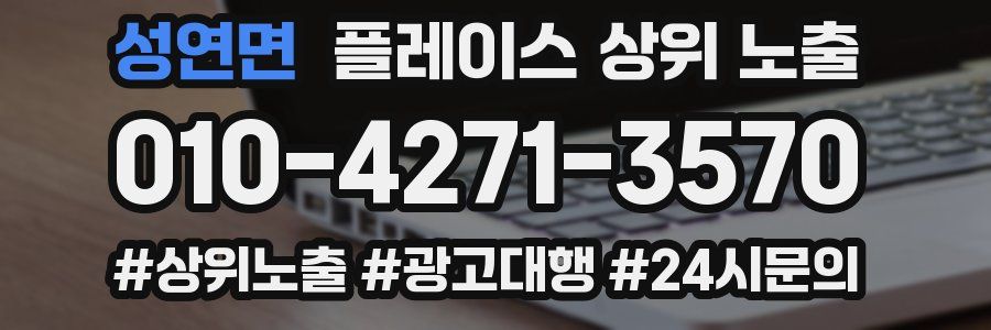 성연면 플레이스 상위 노출