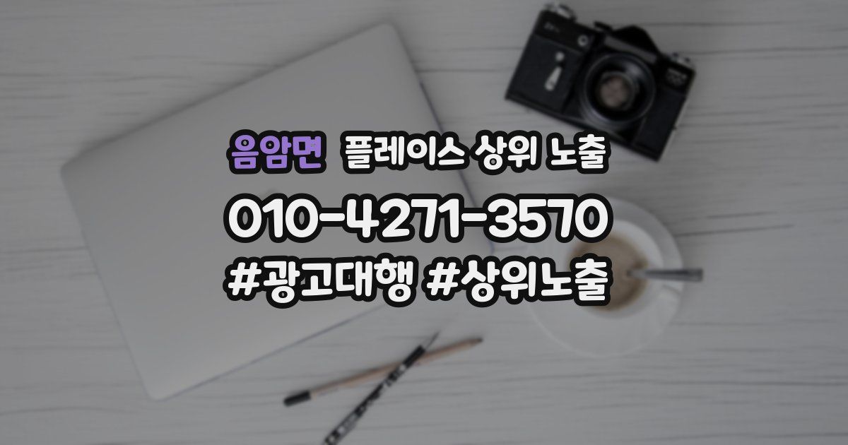 음암면 플레이스 상위 노출