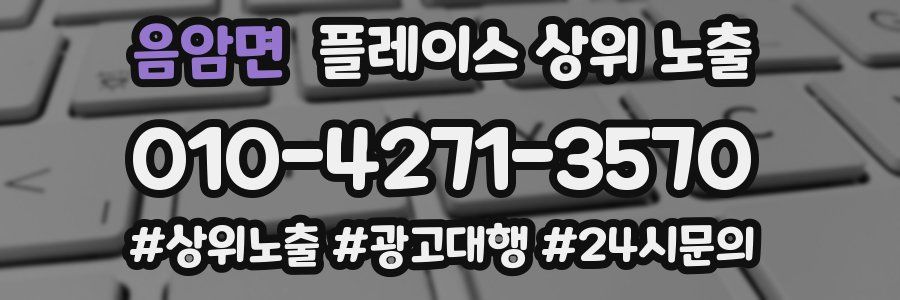 음암면 플레이스 상위 노출