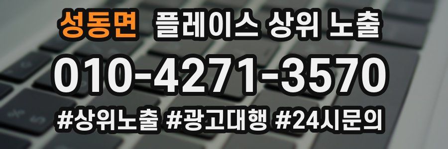 성동면 플레이스 상위 노출