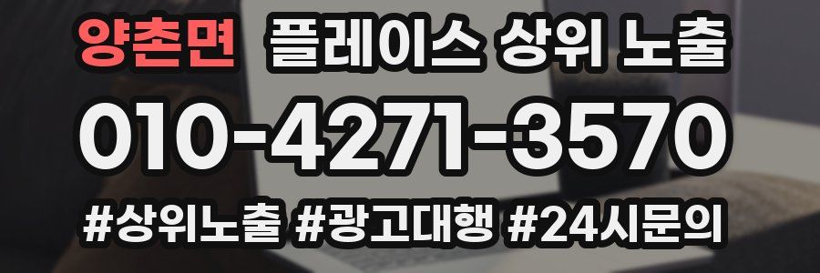 양촌면 플레이스 상위 노출