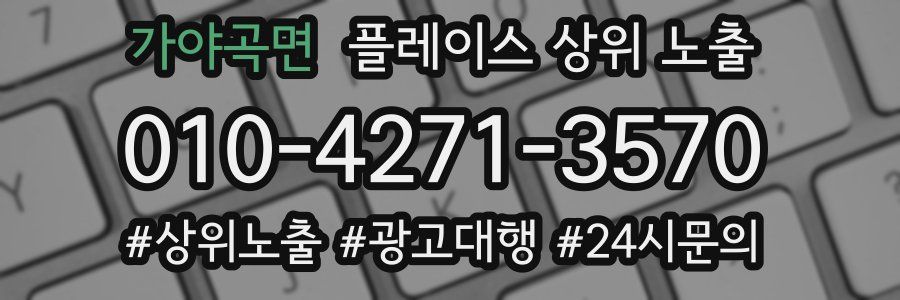 가야곡면 플레이스 상위 노출