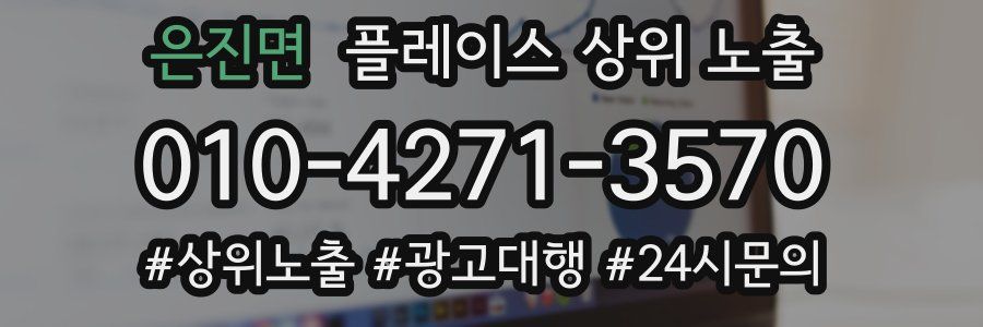 은진면 플레이스 상위 노출