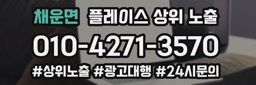 채운면 플레이스 상위 노출