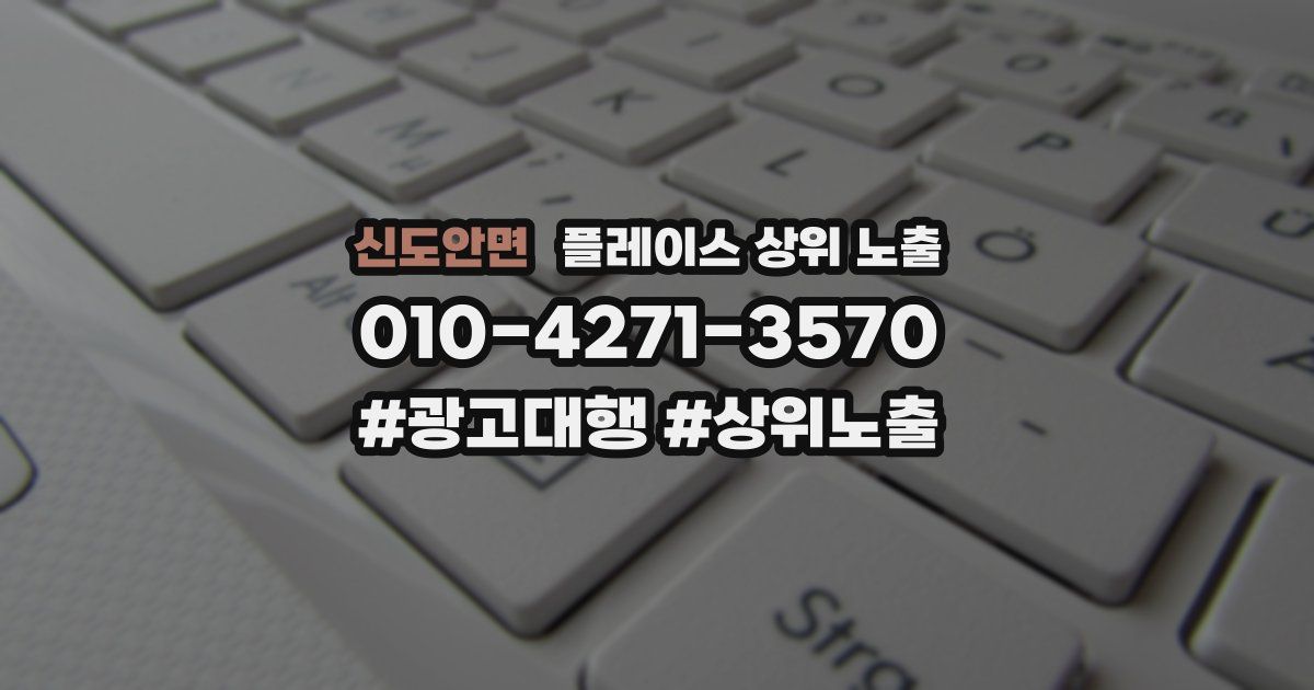 신도안면 플레이스 상위 노출