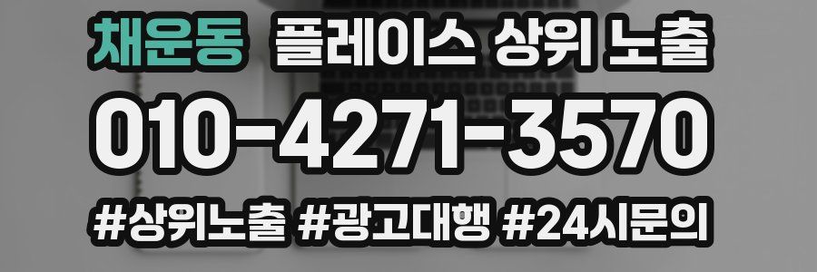채운동 플레이스 상위 노출