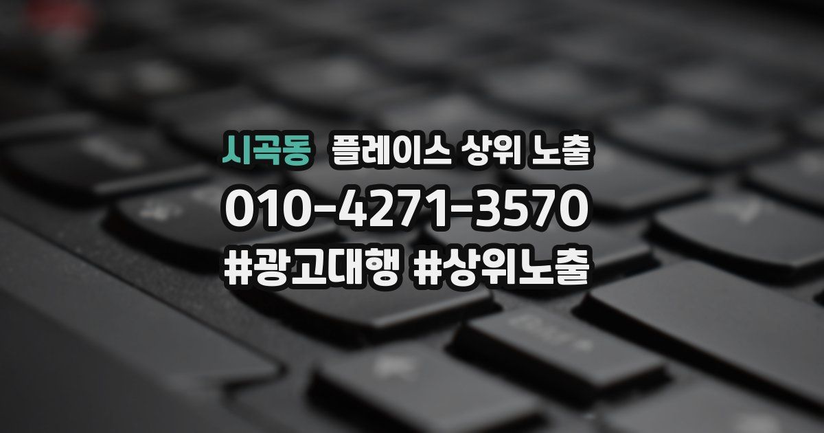 시곡동 플레이스 상위 노출