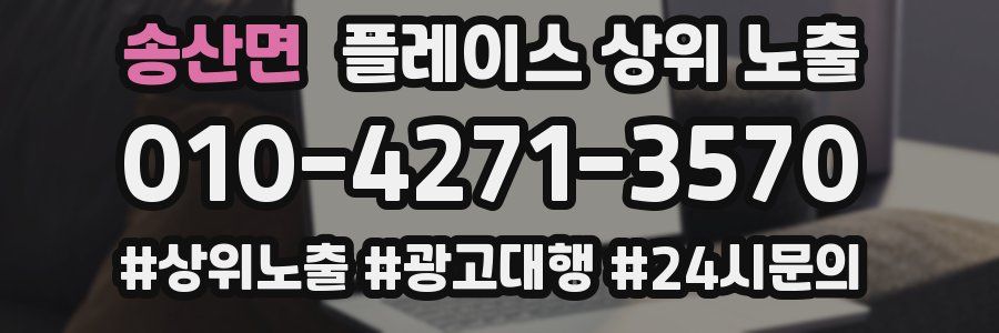 송산면 플레이스 상위 노출