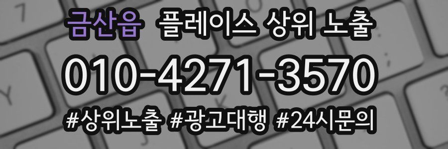 금산읍 플레이스 상위 노출